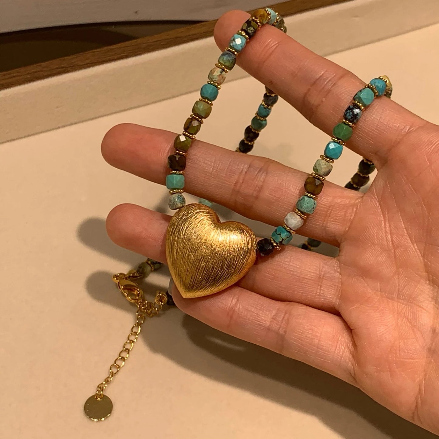 Blue Turquoise Bead Necklace-ToShay.org