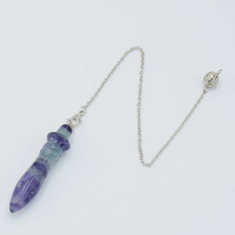 Purple Fluorite Dowsing Pendulum-ToShay.org