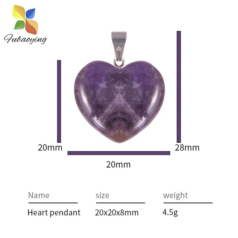 White Quartz Heart Pendants-ToShay.org