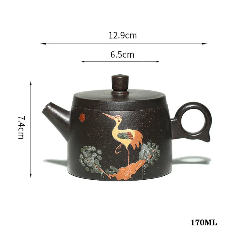Yixing Painted Clay Tea Pot-ToShay.org