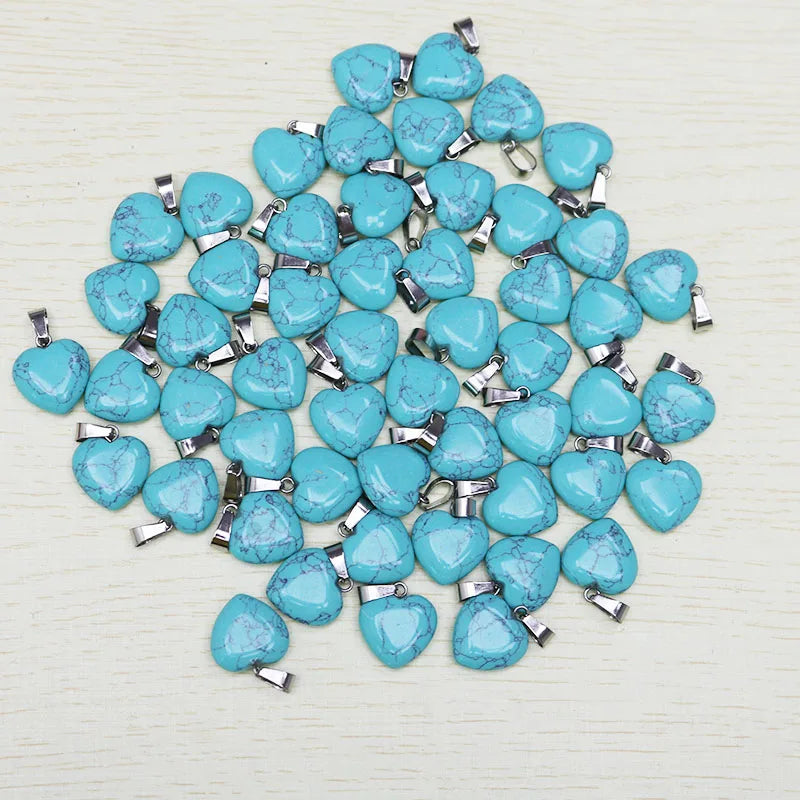 Mixed Crystal Heart Pendants-ToShay.org