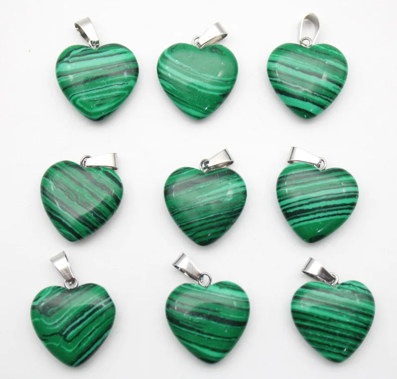 Mixed Crystal Heart Pendants-ToShay.org