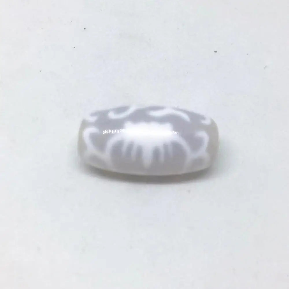 White Agate Dzi Beads-ToShay.org