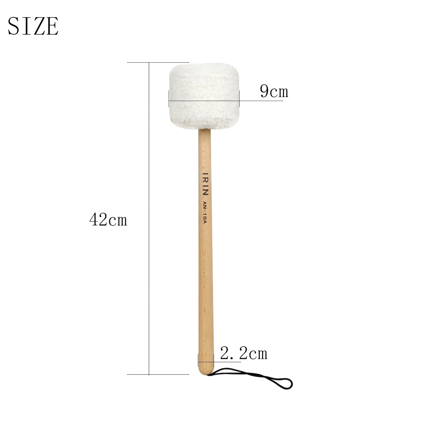 Professional Songbo Hammer Beech Plush Mallet Sound Therapy Gong Hammer Lamb Plush Head Beech Wood Handle Percussion Accessories-ToShay.org
