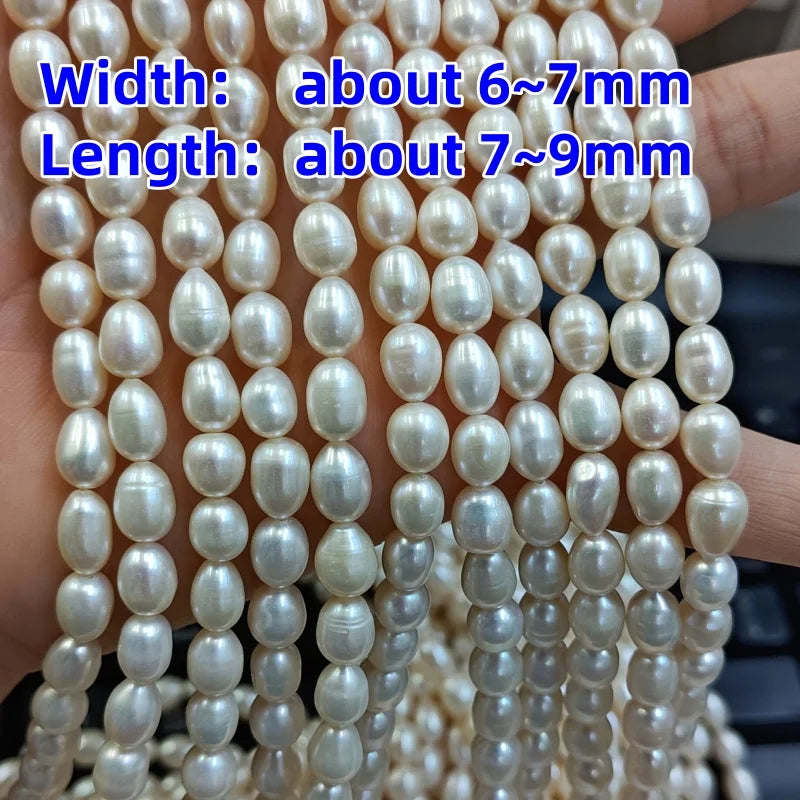 White Pearl Rice Beads-ToShay.org