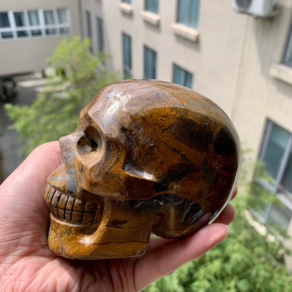 Yellow Tiger Eye Skull-ToShay.org