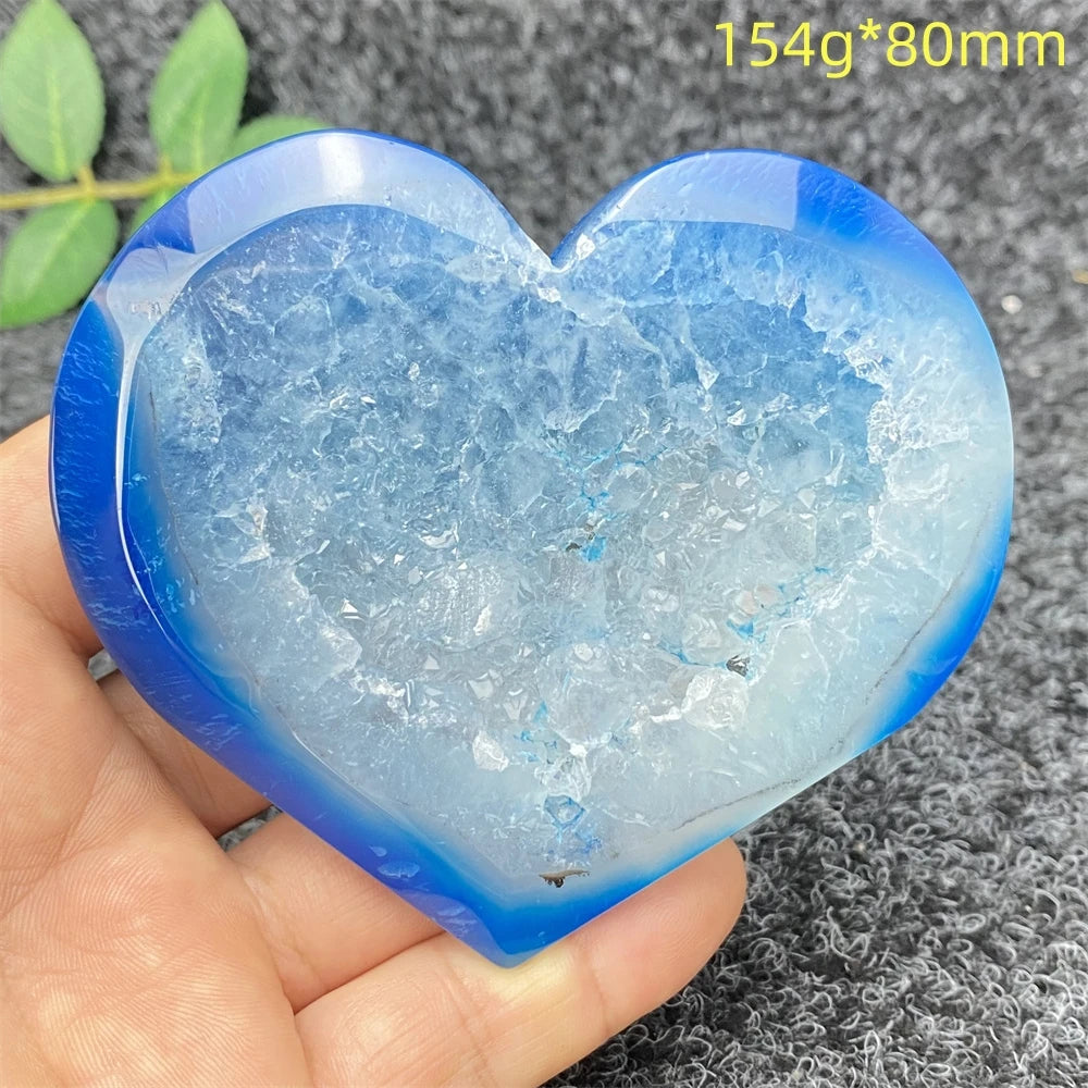 Blue Agate Geode Heart-ToShay.org