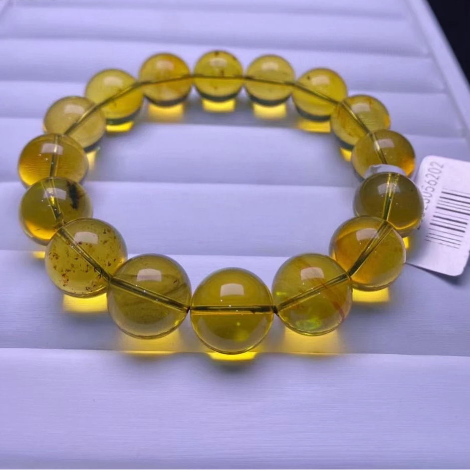 Blue Amber Bead Bracelet-ToShay.org