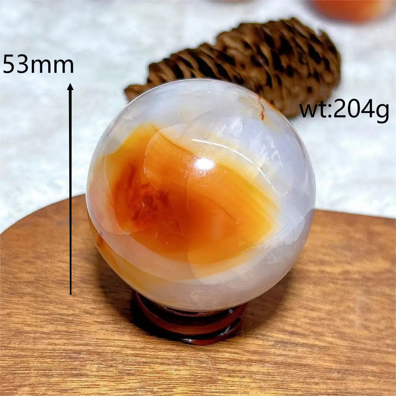 Red Carnelian Quartz Ball-ToShay.org