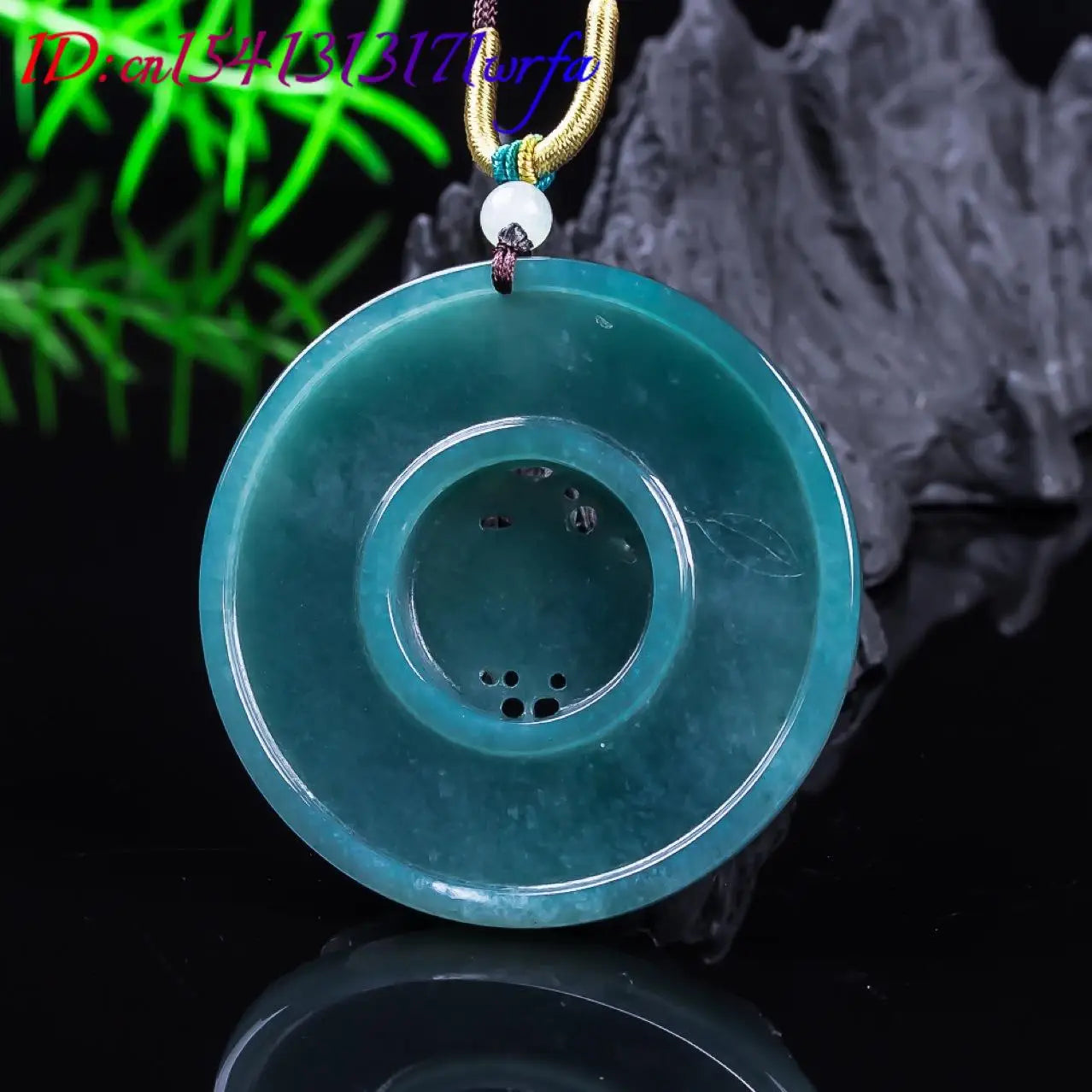 Blue Jadeite Dragon Pendant-ToShay.org