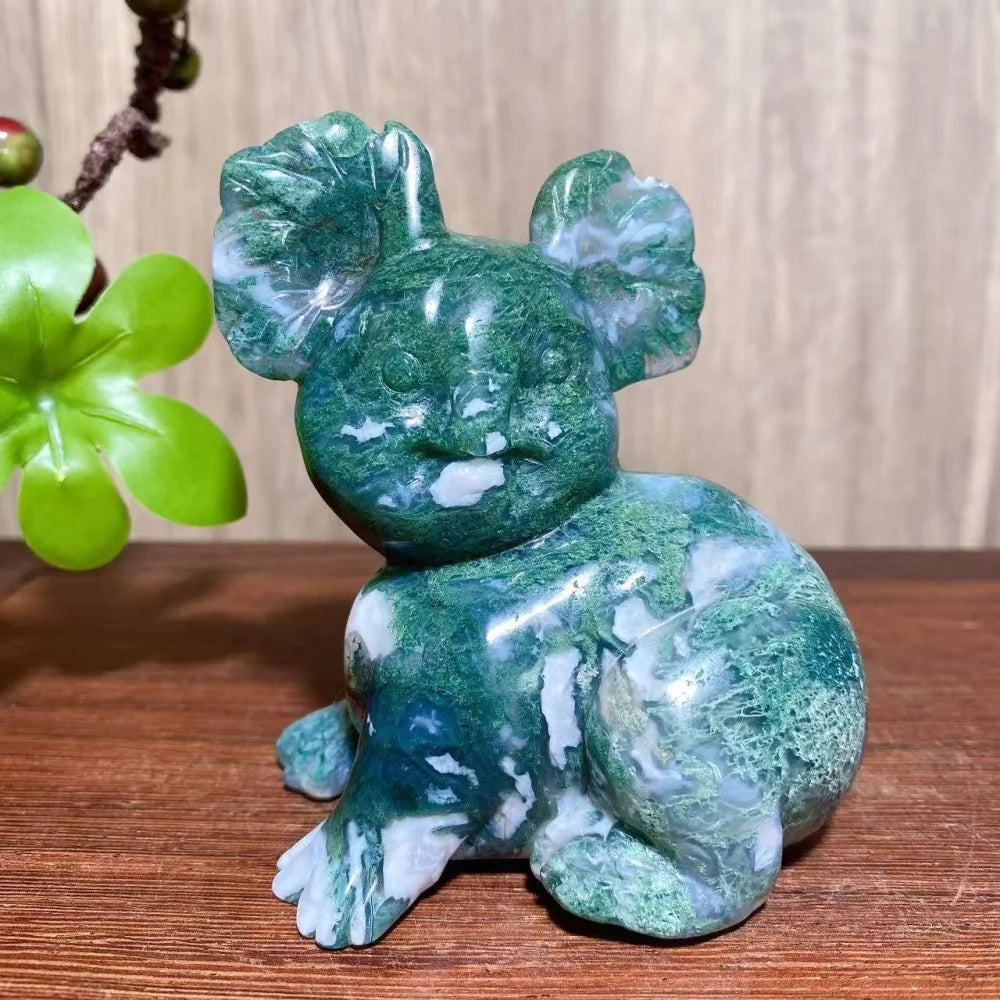 Green Moss Agate Koala-ToShay.org