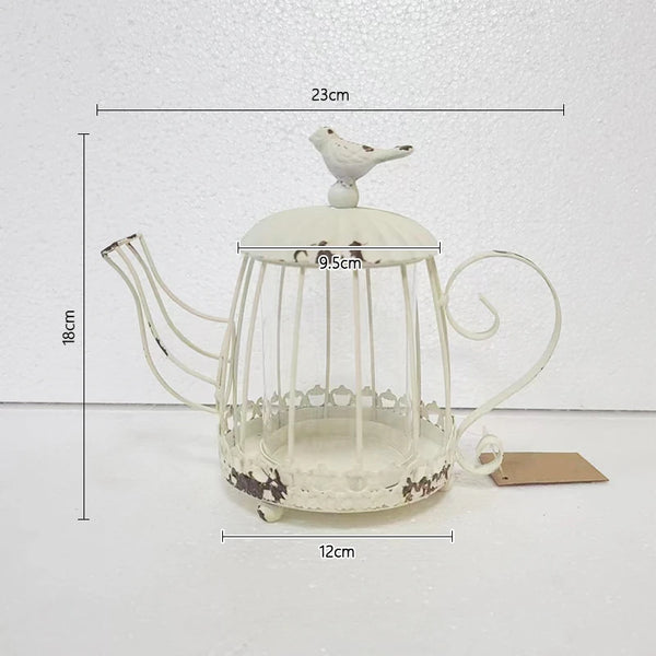 Iron Teapot Bird Cage-ToShay.org