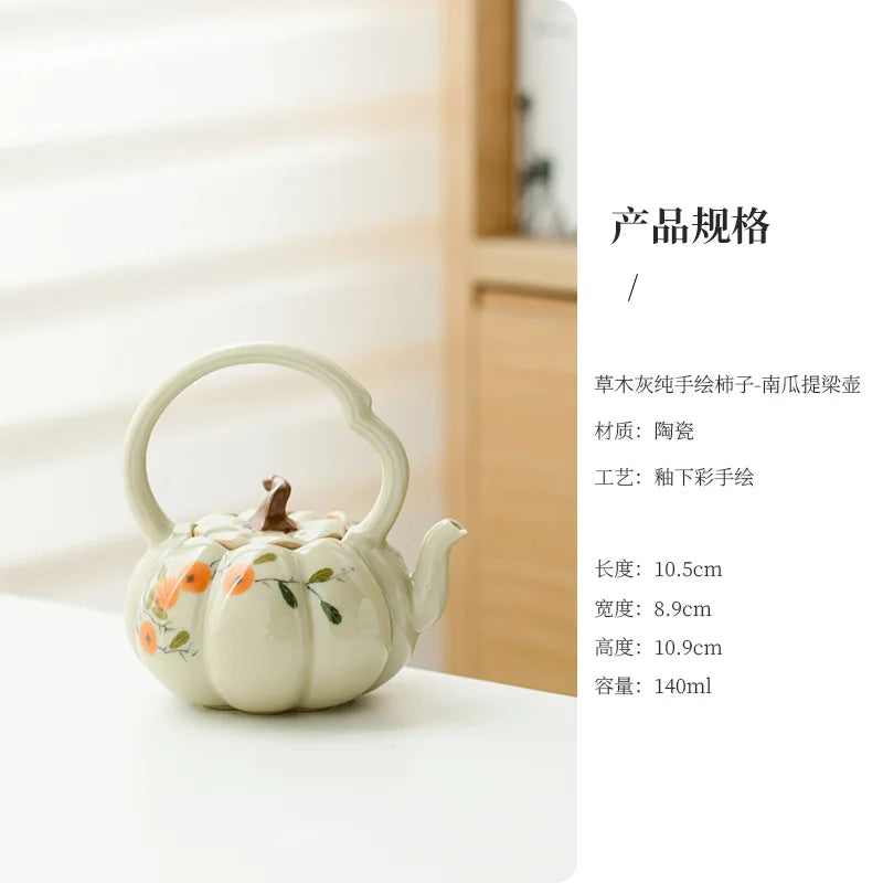 Pumpkin Ceramic Teapot-ToShay.org