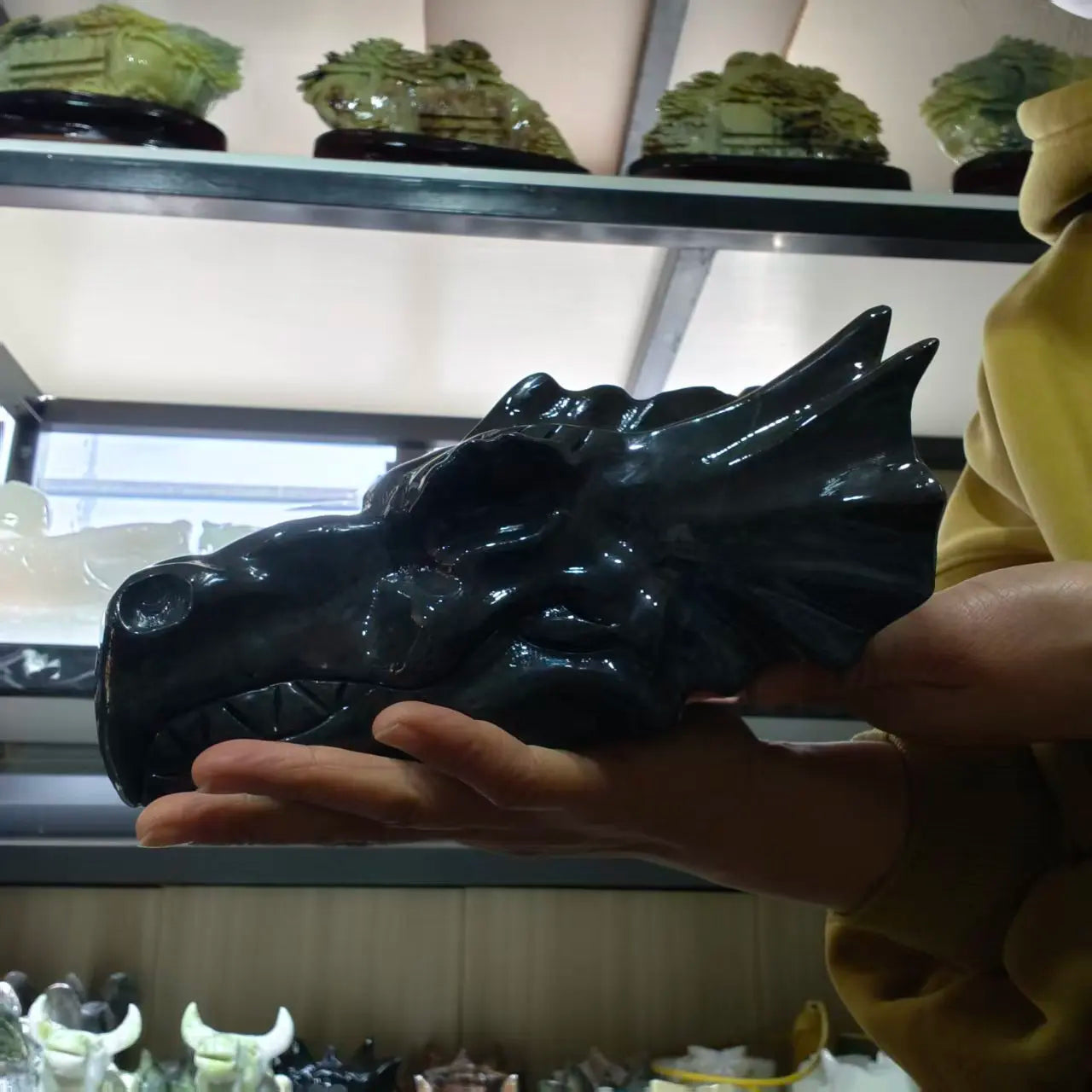 Black Jade Dragon Head-ToShay.org
