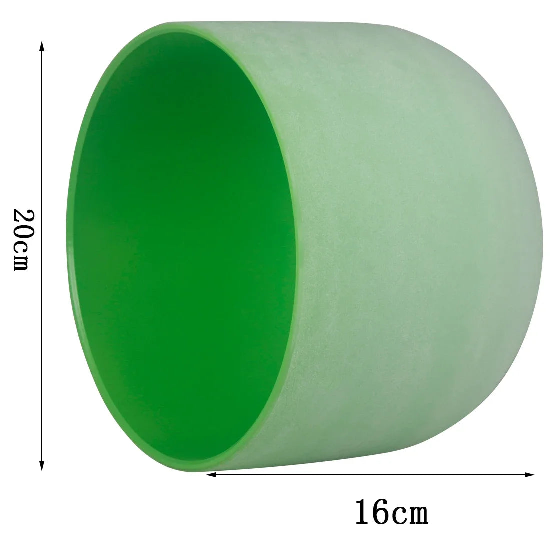 Green Frosted Crystal Singing Bowl-ToShay.org