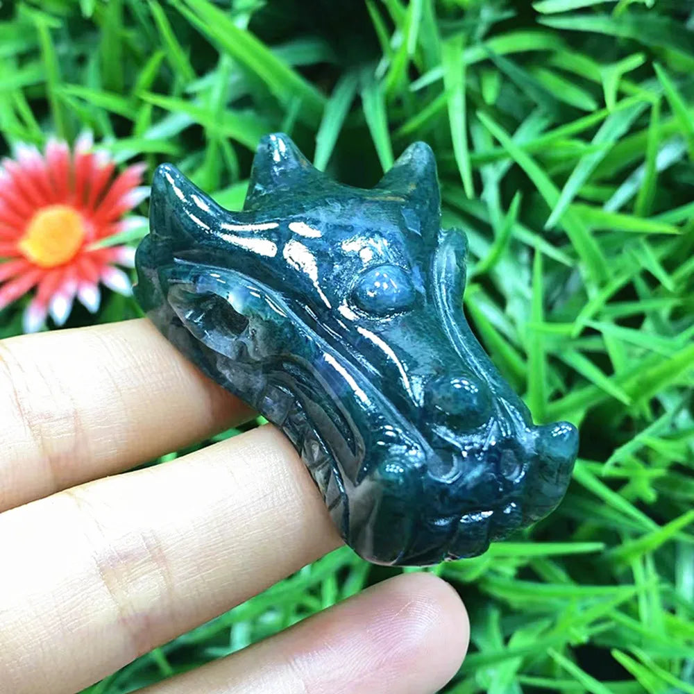 Blue Agate Hippopotamus Head-ToShay.org