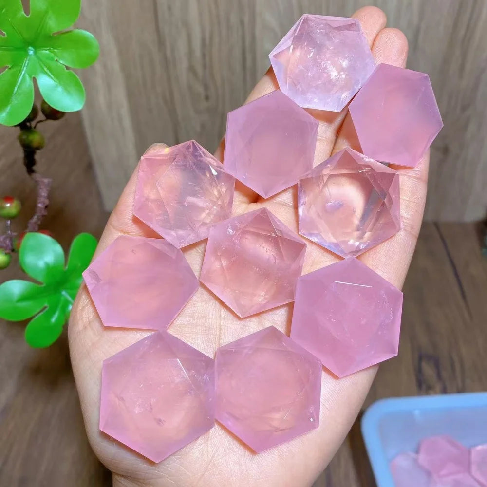 Pink Rose Quartz Hexagram-ToShay.org
