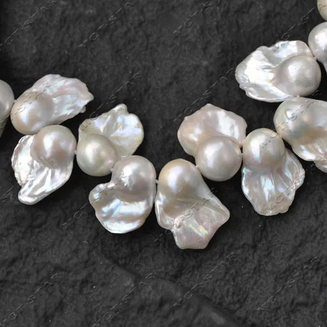 White Pearl Baroque Necklace-ToShay.org