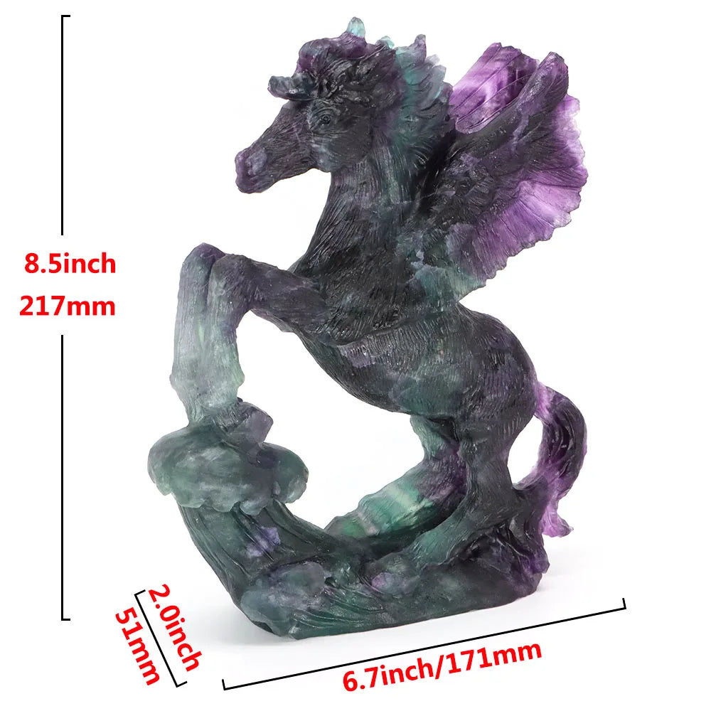 Rainbow Fluorite Flying Horse-ToShay.org