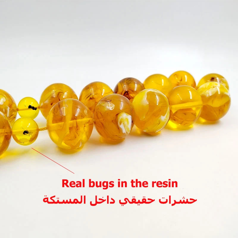 Yellow Insect Beads Tasbih-ToShay.org