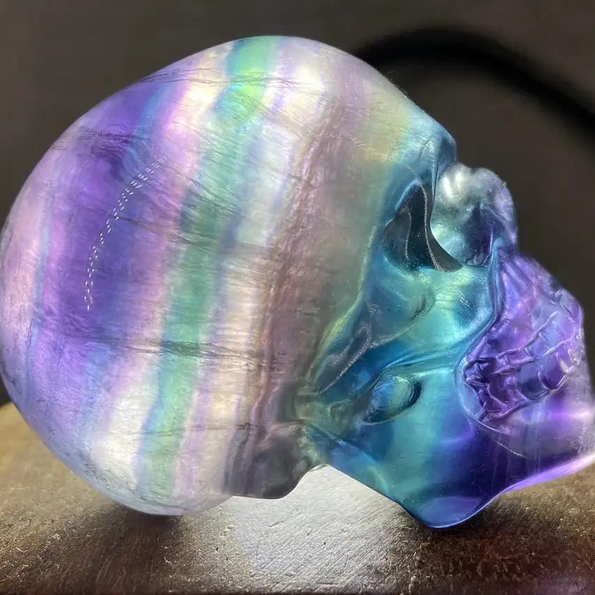 Rainbow Fluorite Skull-ToShay.org