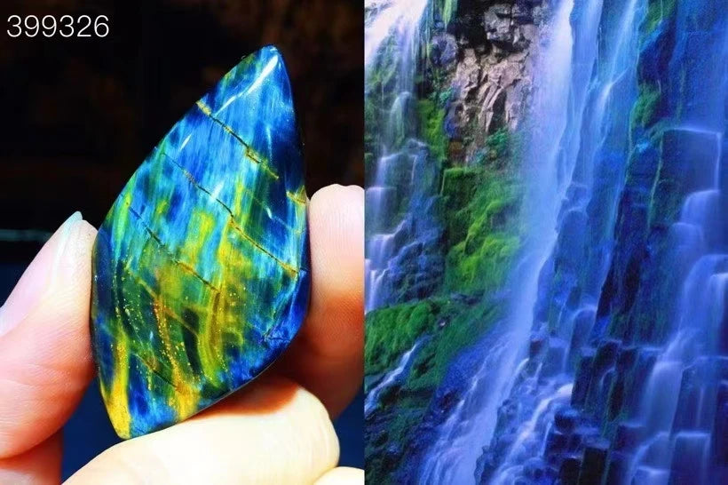 Blue Pietersite Chatoyant Pendant-ToShay.org