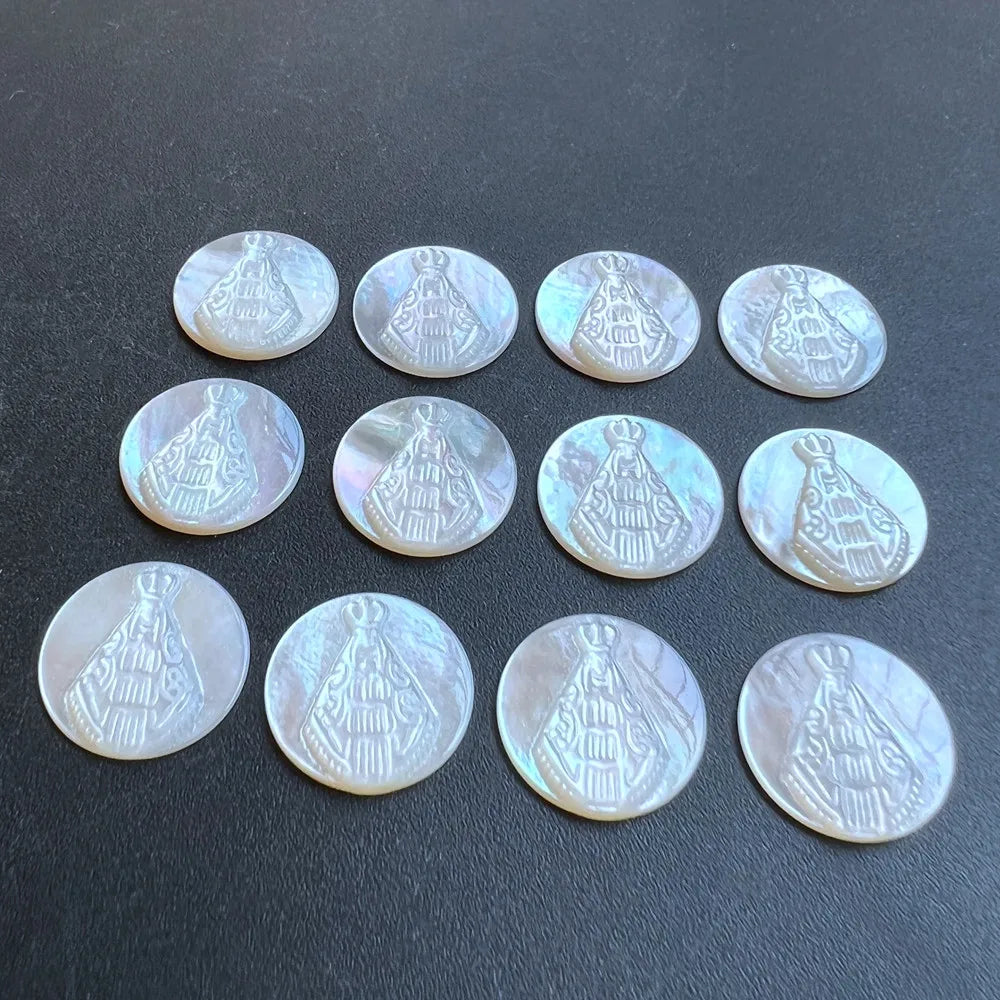 White Shell Religious Pendants-ToShay.org
