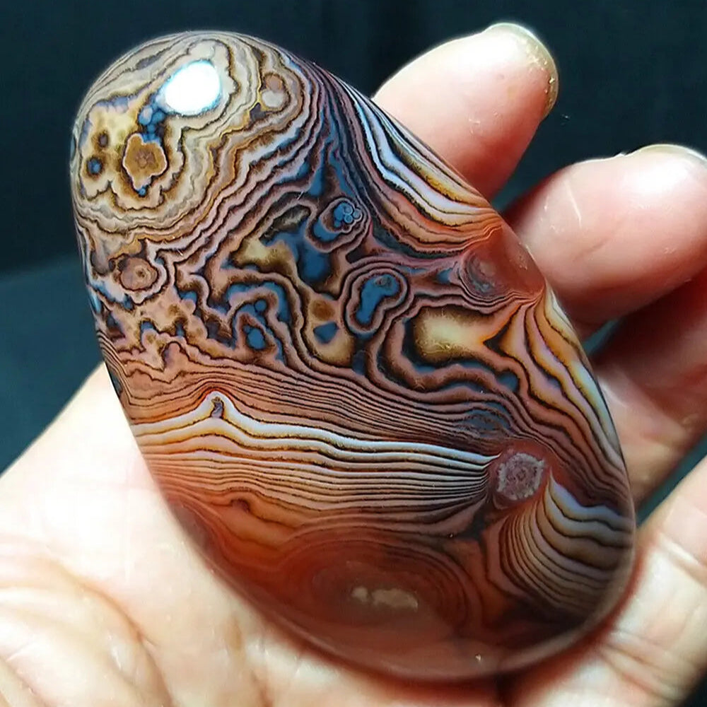 Red Silk Banded Lace Agate-ToShay.org