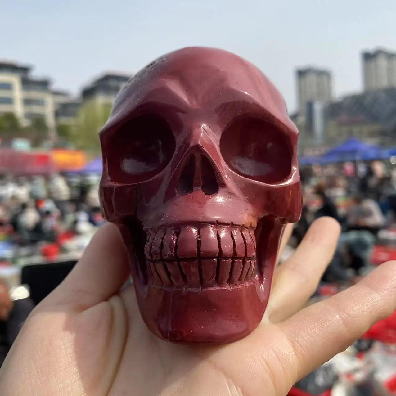 Red Mookaite Skull-ToShay.org