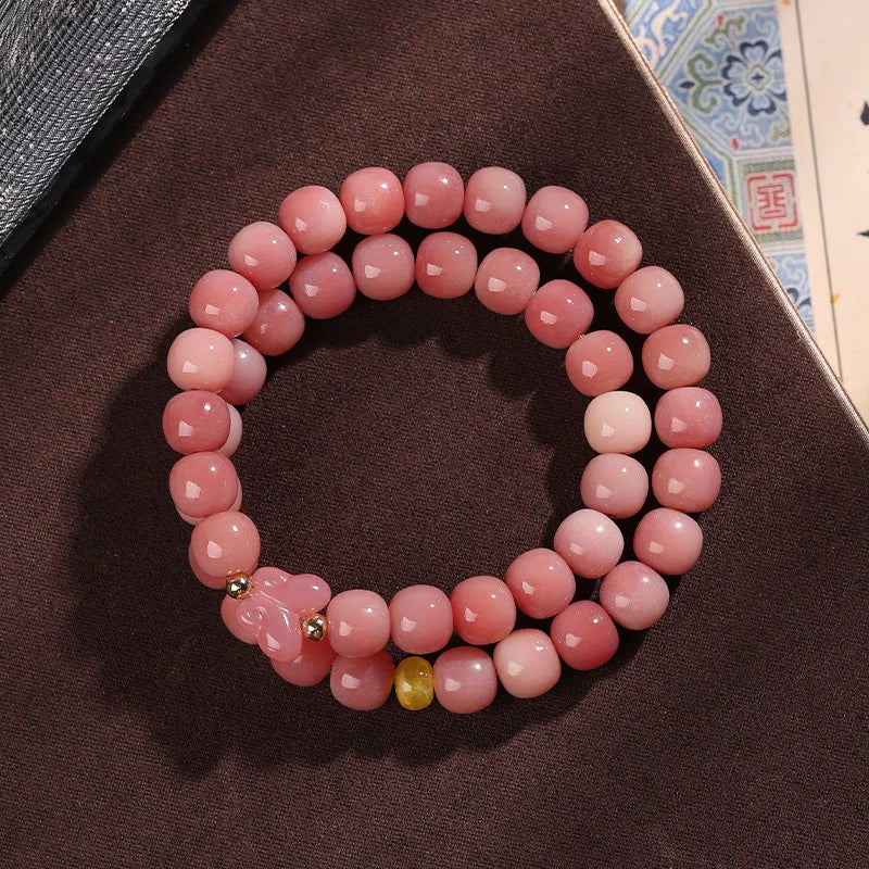 Pink Bodhi Root Bracelet-ToShay.org