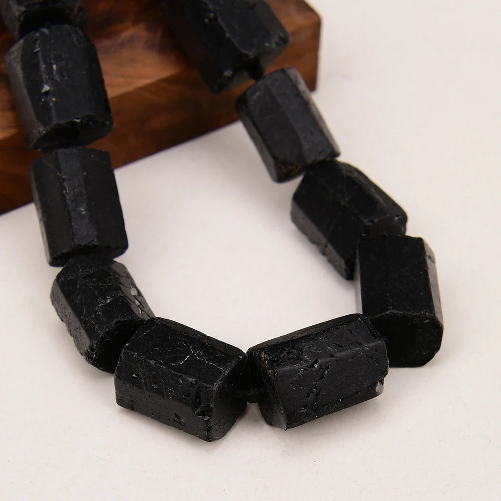 Black Tourmaline Nugget Beads-ToShay.org
