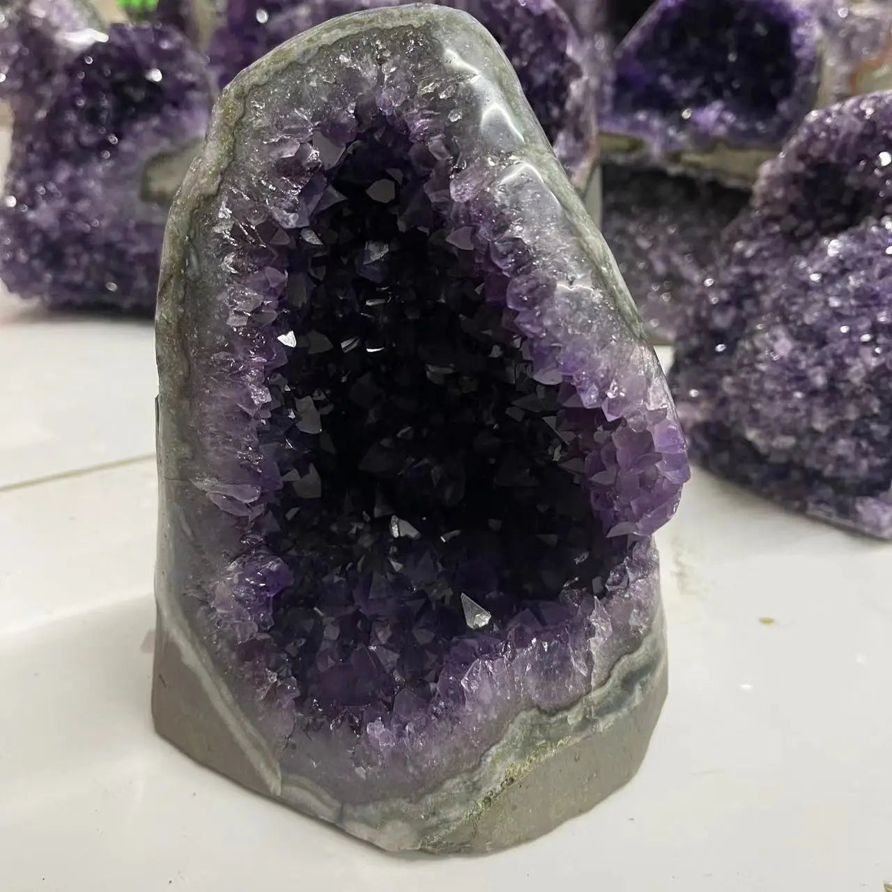 Purple Amethyst Geode Crystal-ToShay.org