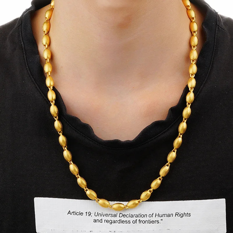 Gold Bead Necklace-ToShay.org