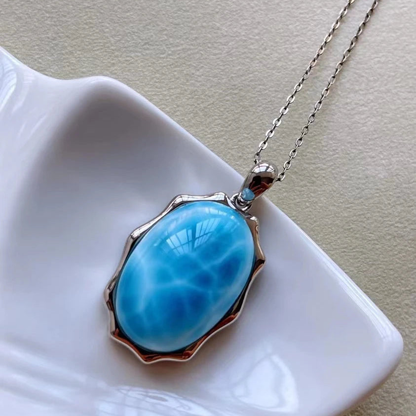 Blue Larimar Pendant-ToShay.org