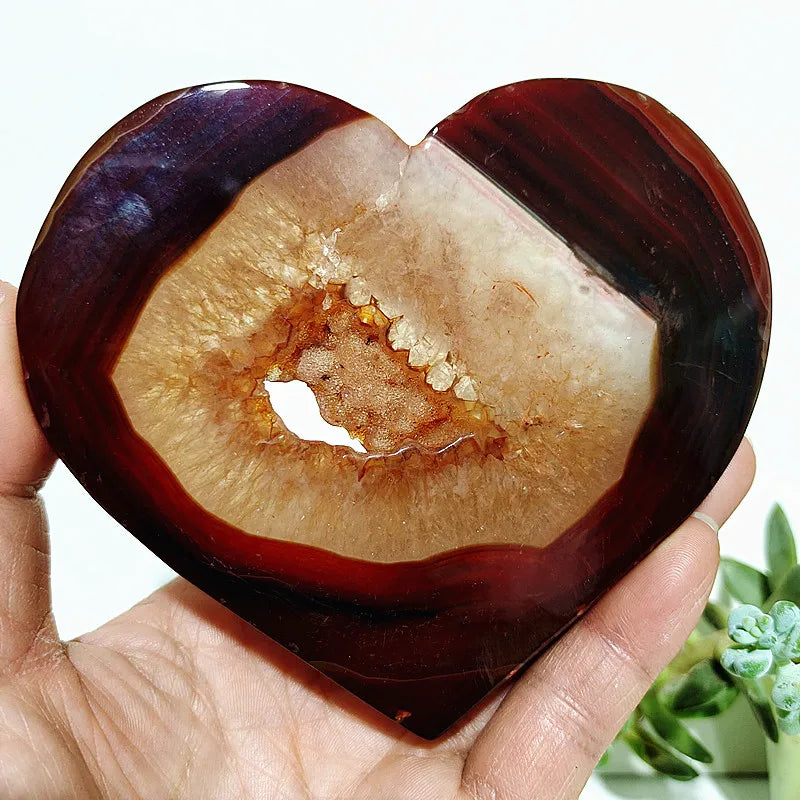 Red Agate Geode Heart-ToShay.org