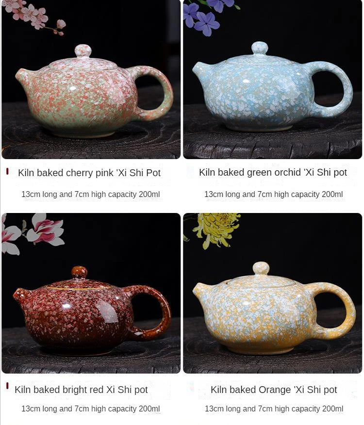 Blue Snow Flower Tea Pot-ToShay.org