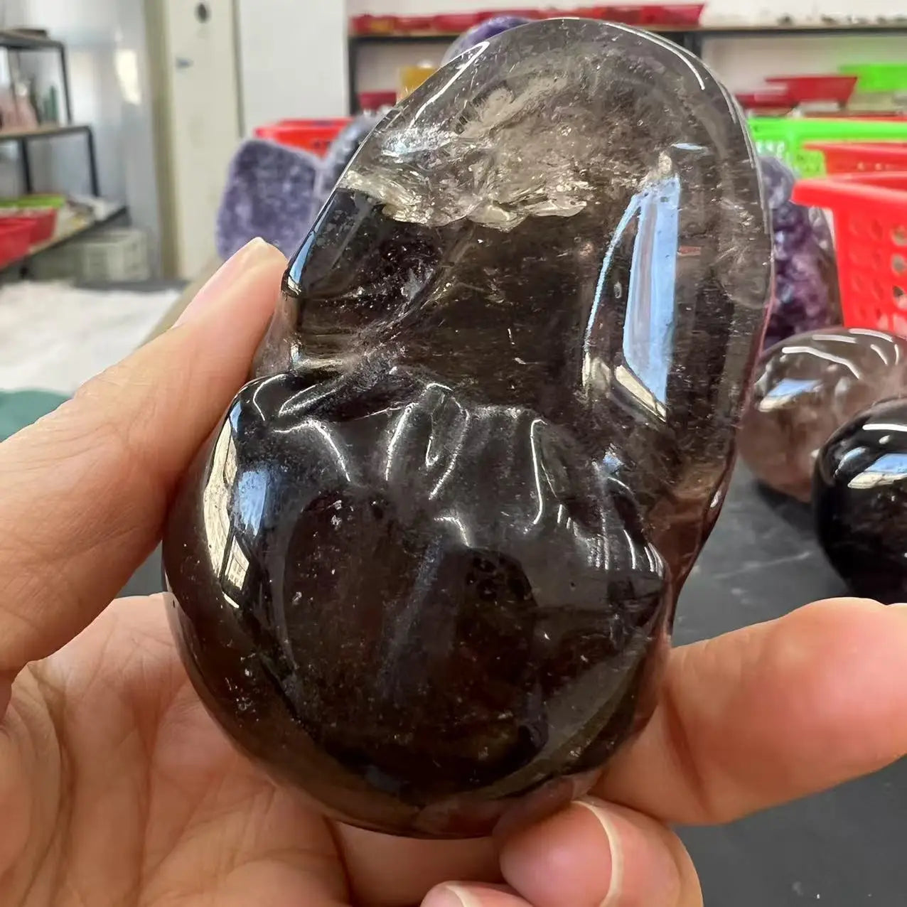 Smoky Quartz Crystal Skull-ToShay.org