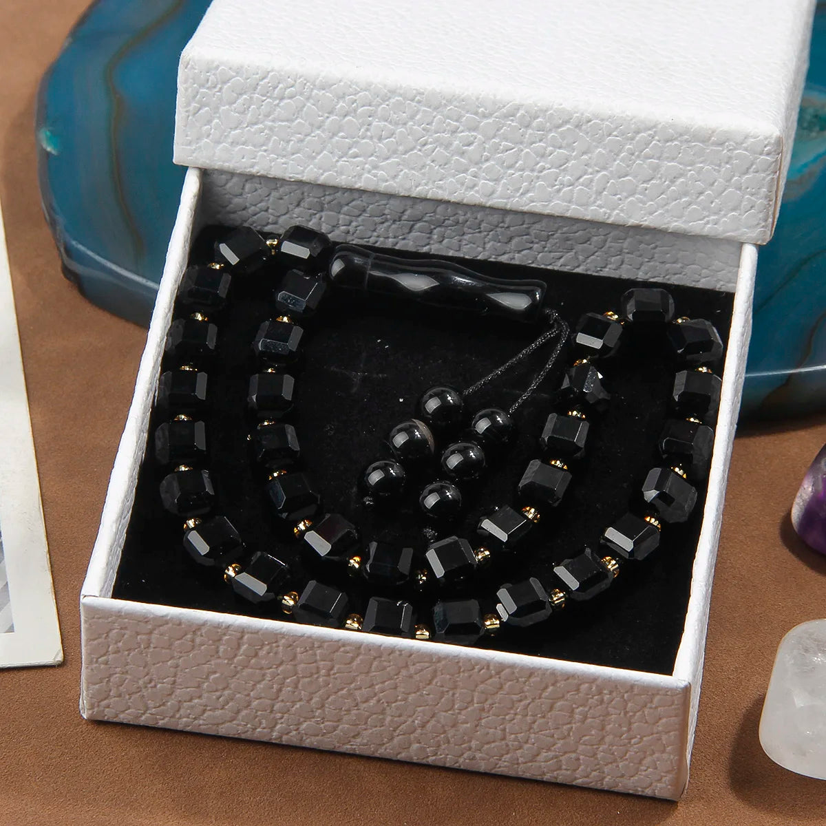 Black Agate Prayer Beads-ToShay.org