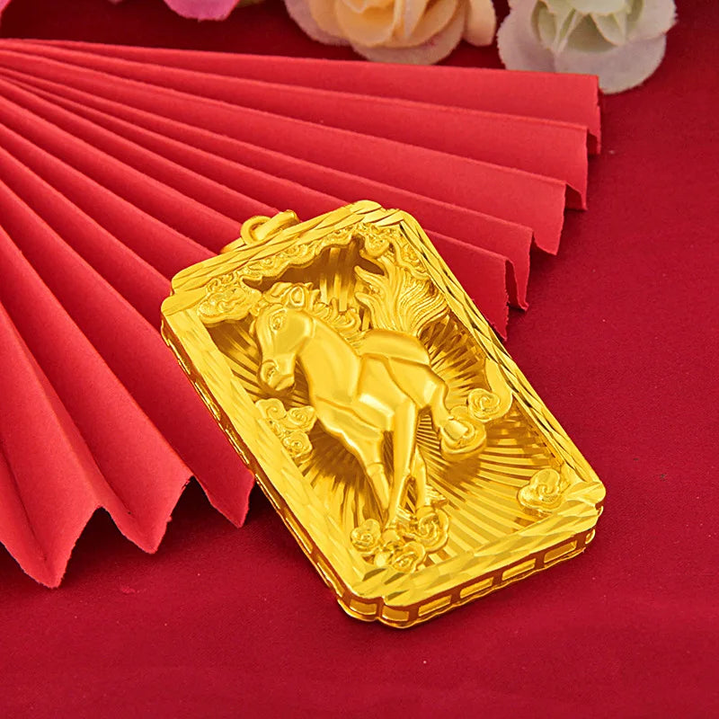 Gold Horse Pendant-ToShay.org