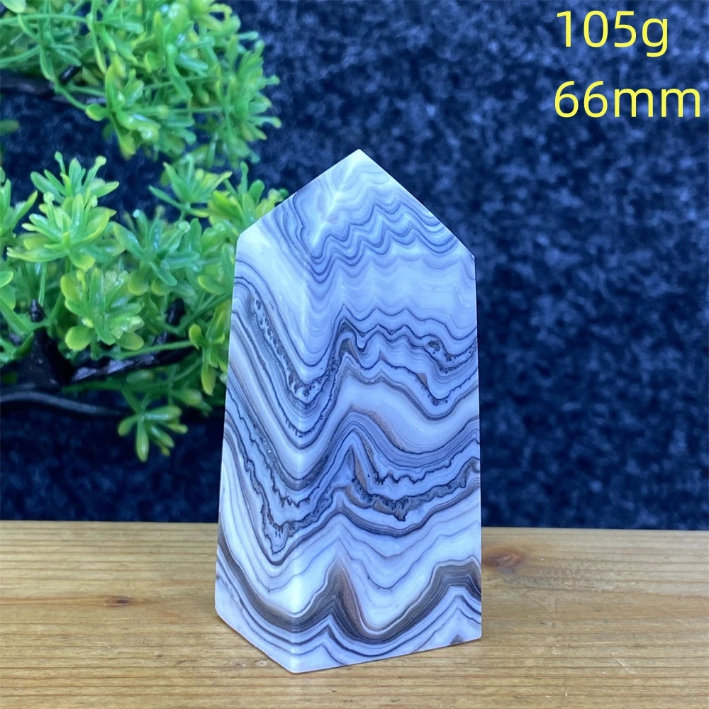 Blue Striped Agate Tower-ToShay.org