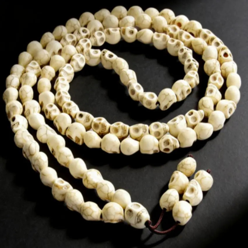 White Turquoise Skull Beads-ToShay.org