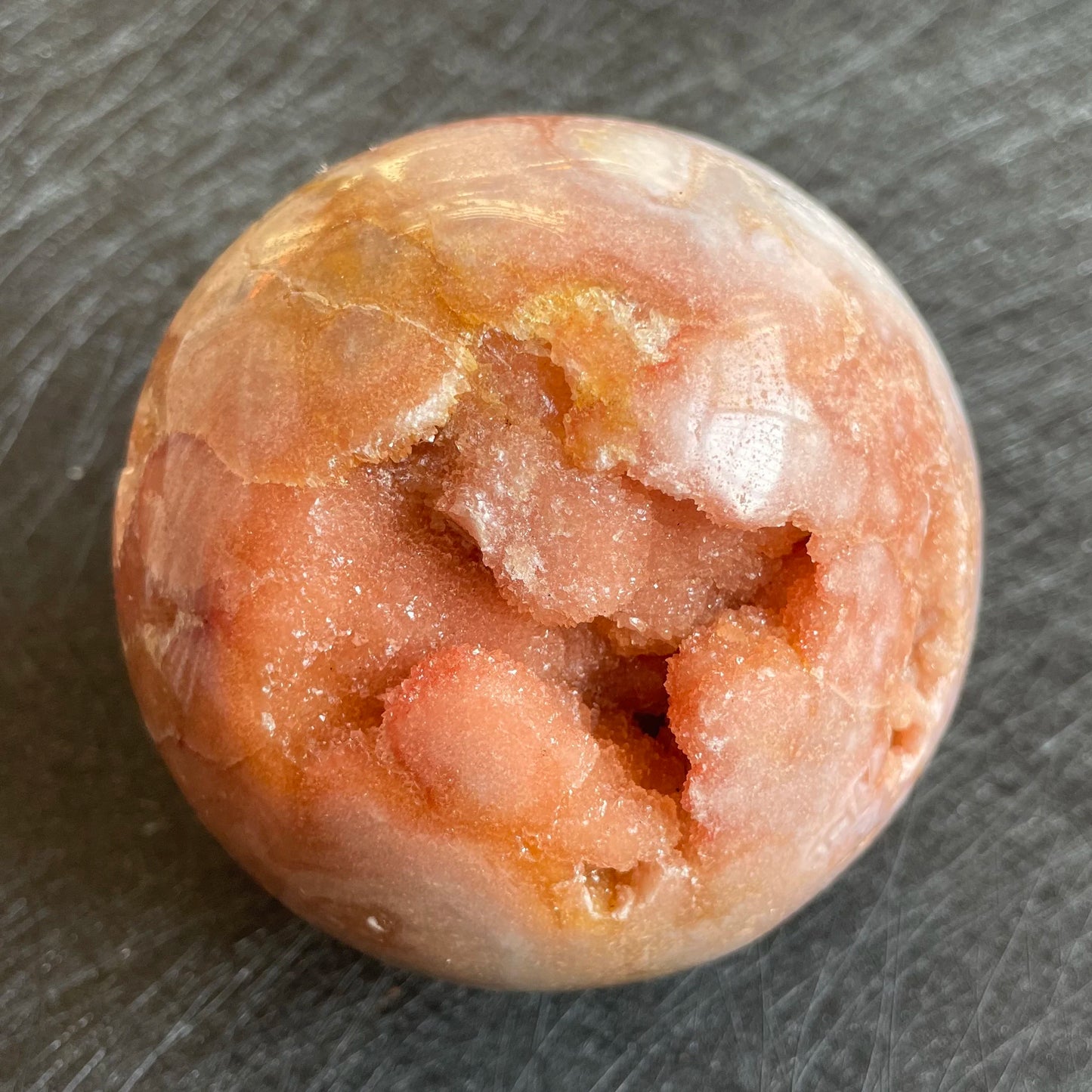Pink Sakura Agate Ball-ToShay.org