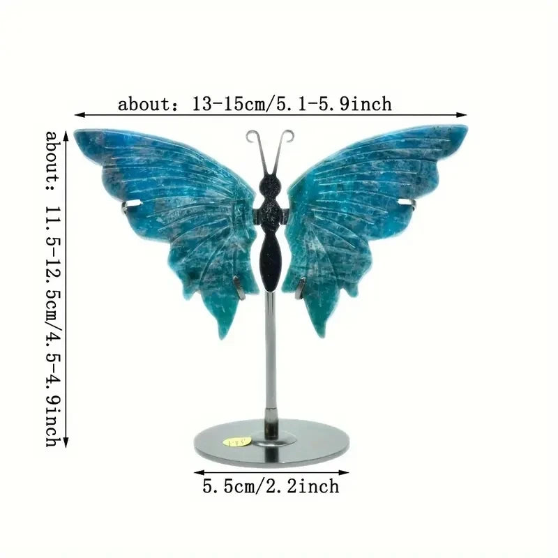 Blue Apatite Butterfly Wings-ToShay.org