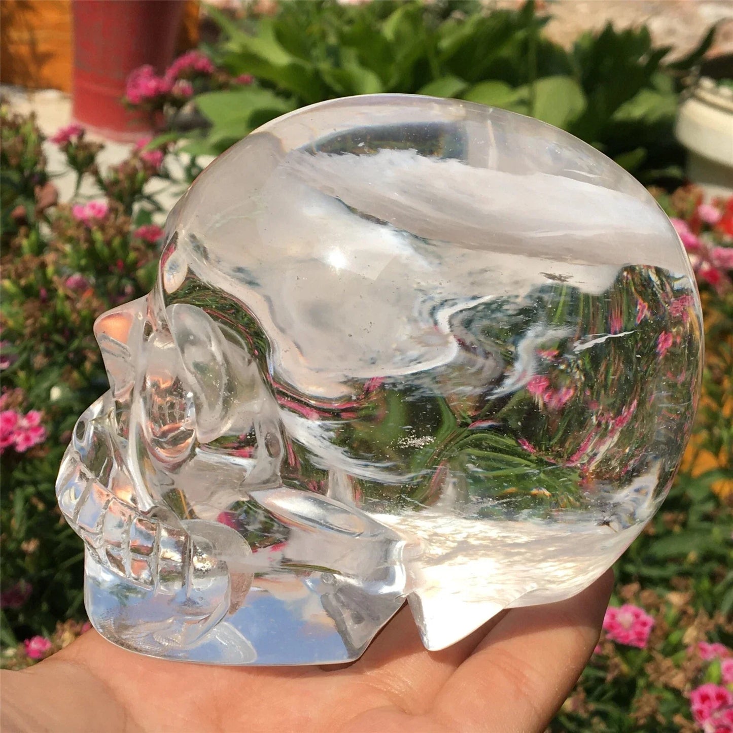 White Melted Quartz Skull-ToShay.org