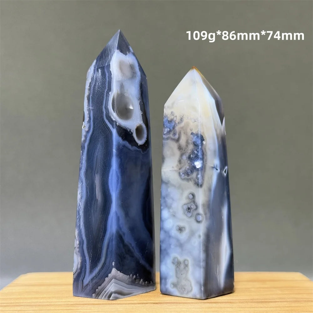 Blue Striped Agate Tower-ToShay.org