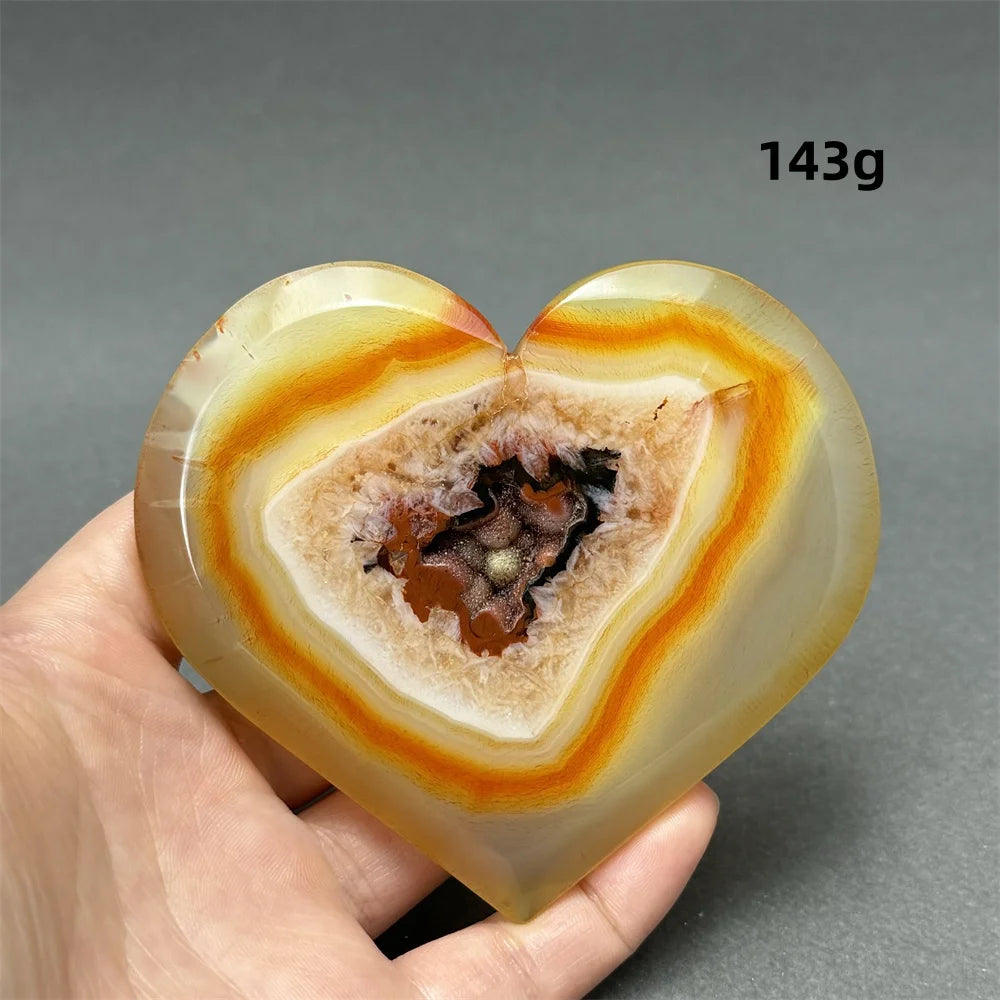 Red Agate Geode Heart-ToShay.org