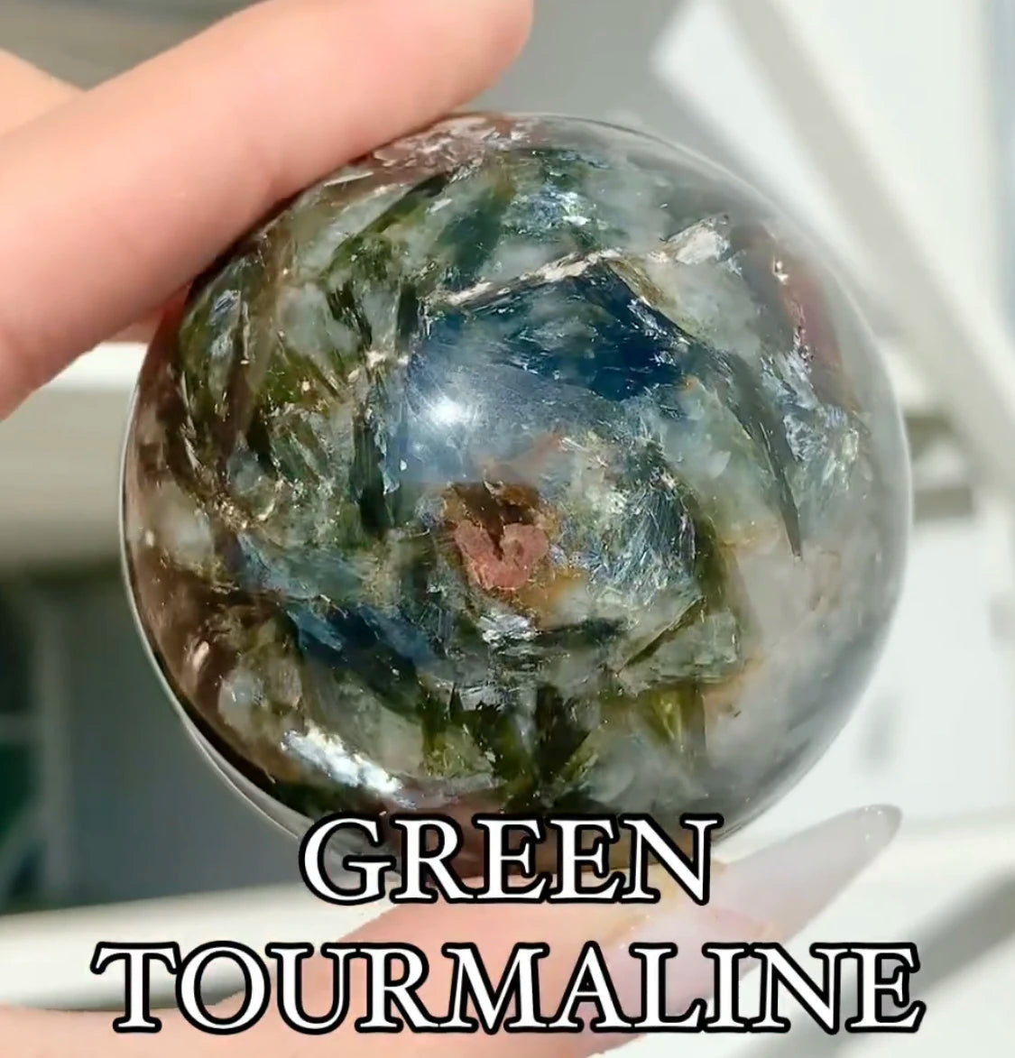 Green Mica Tourmaline Ball-ToShay.org