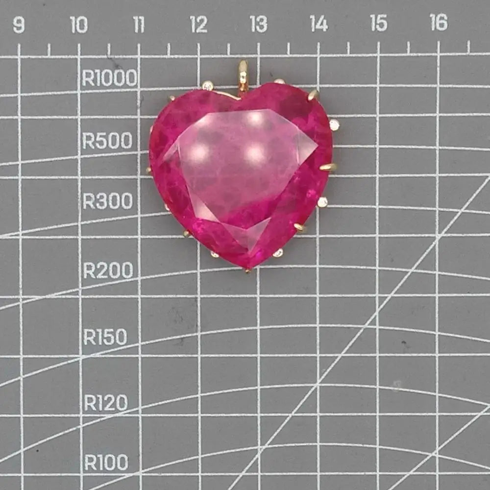 Red Crystal Heart Pendant-ToShay.org