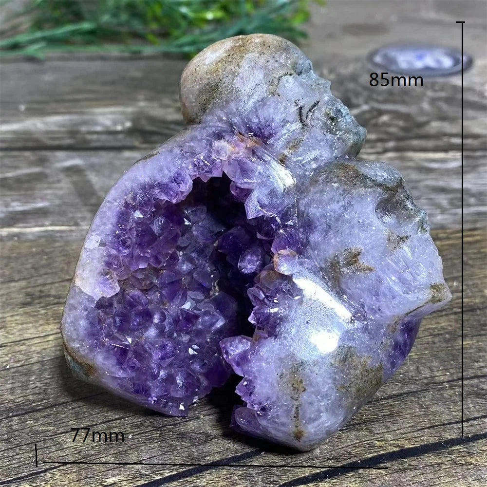 Purple Amethyst Geode Skull-ToShay.org