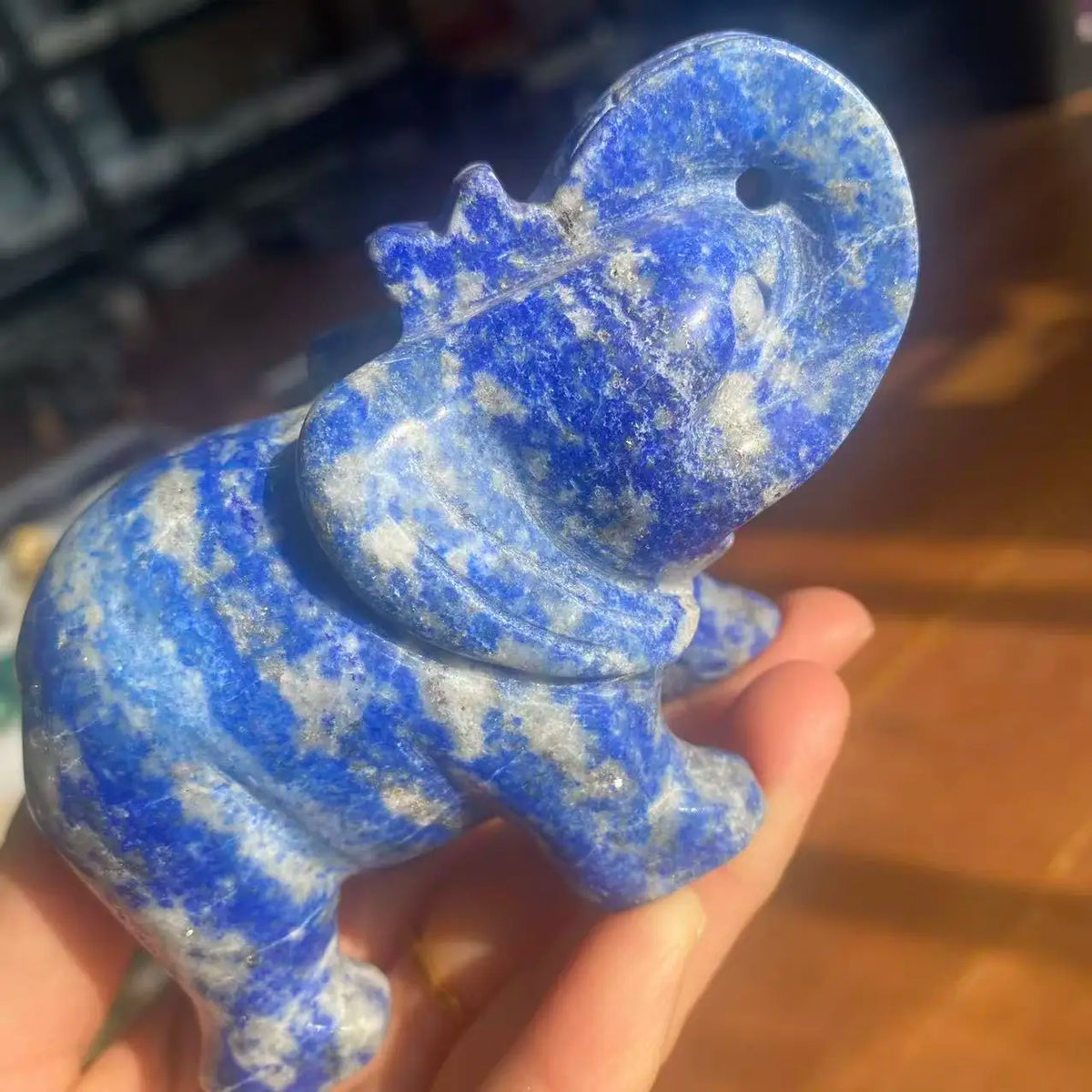 Blue Lapis Lazuli Elephant-ToShay.org